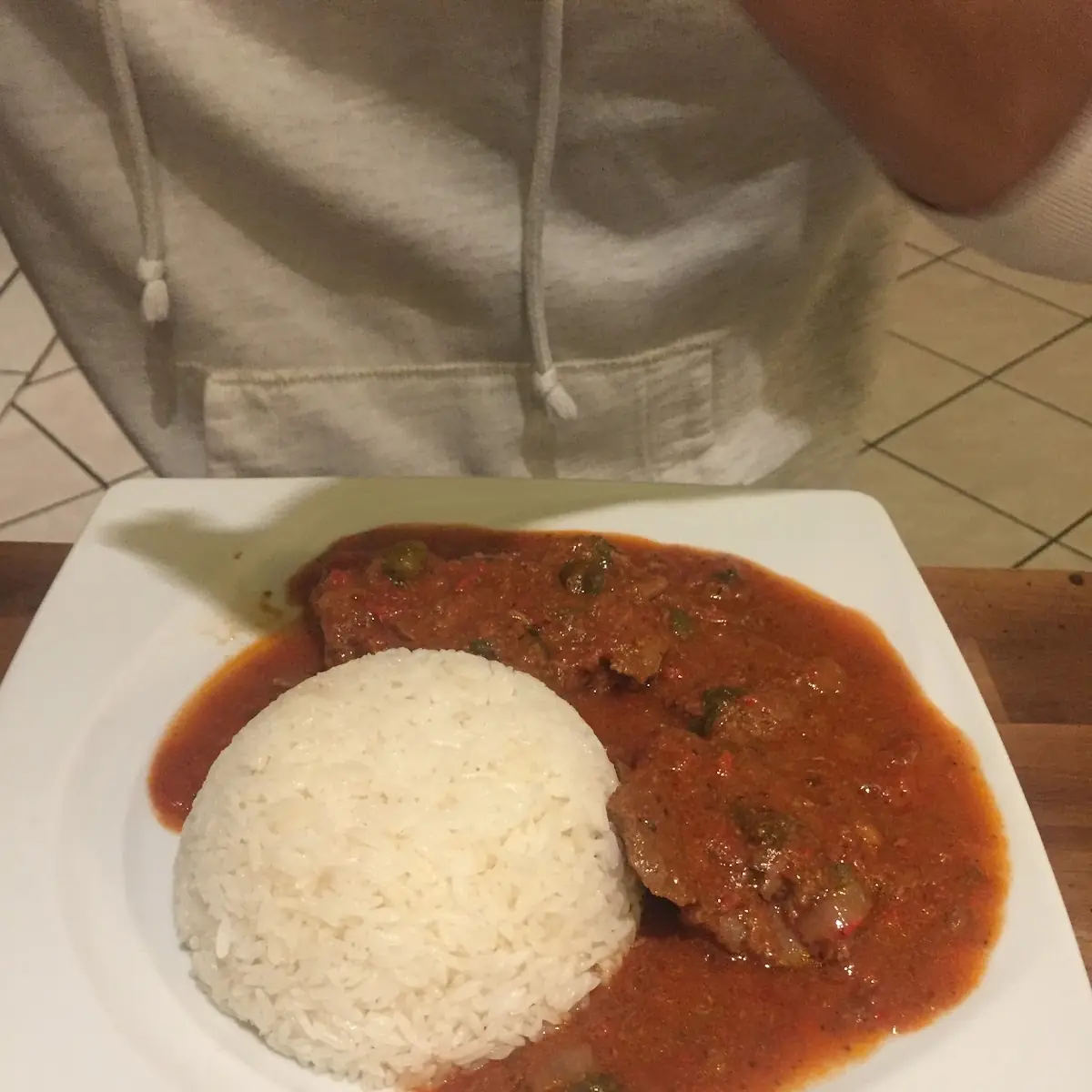Rindfleisch In Tomatensauce Mit Reis