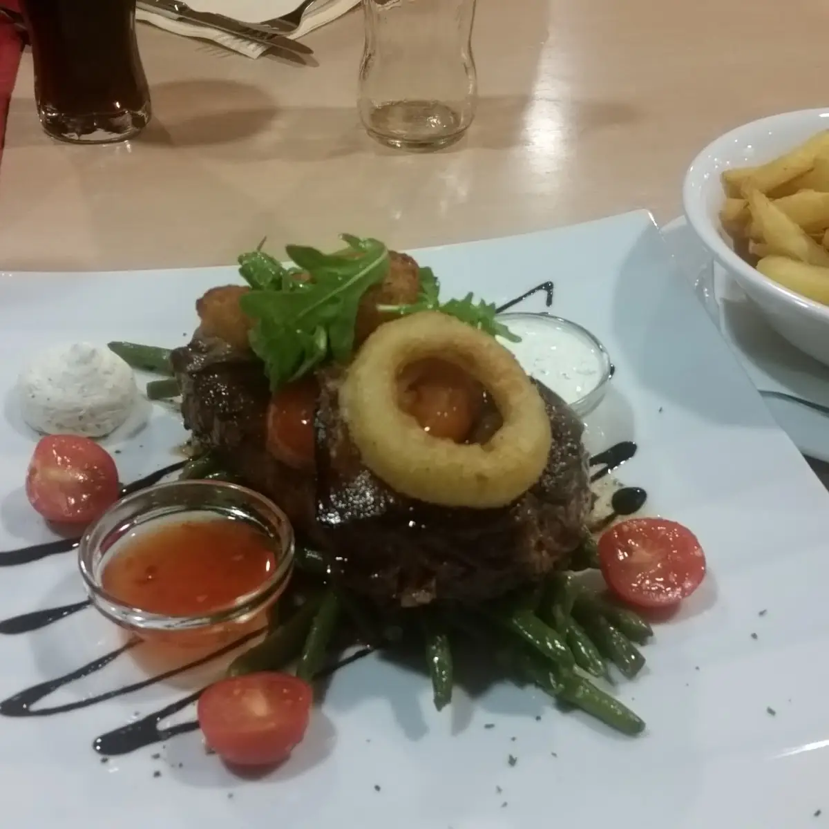 Rumpsteak Mit Beilagen