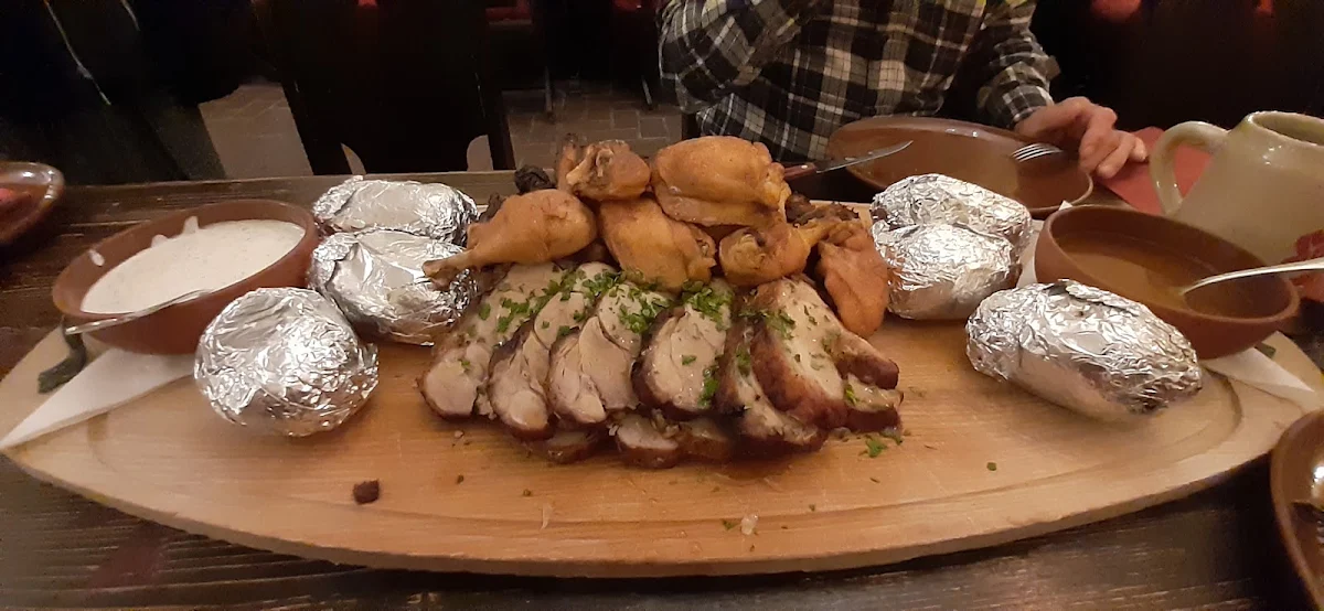 Schweinebraten Ripperl Gebratene Hühnerteile