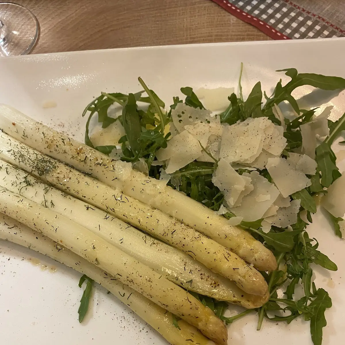 Spargel Auf Rucola