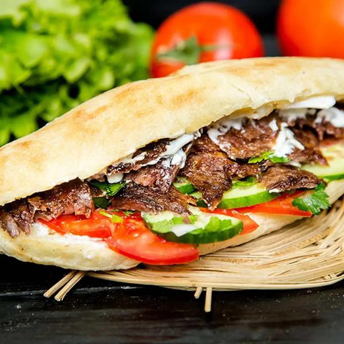Toasted Pita Bread with Minced Meat