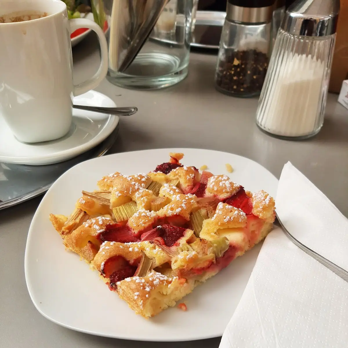 Rhabarber- Erdbeer Kuchen