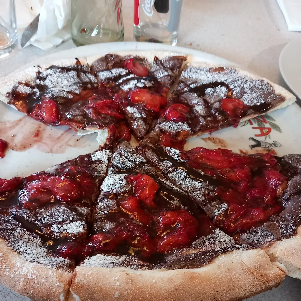 Süße Pizza Mit Erdbeeren