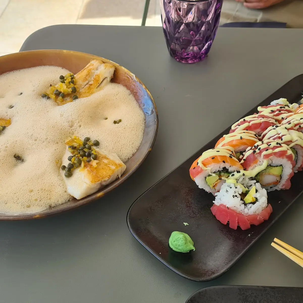 Wolfsbarsch Mit Dashi Beurre Blanc bzw Tree Friends Roll