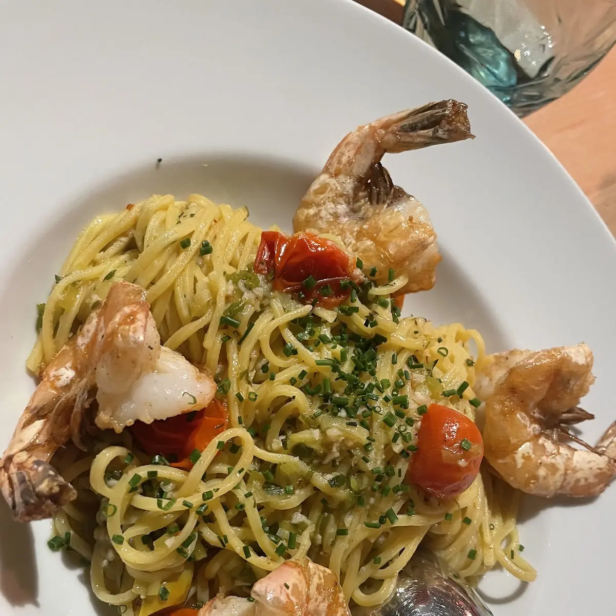 Spaghetti Mit Riesengarnelen