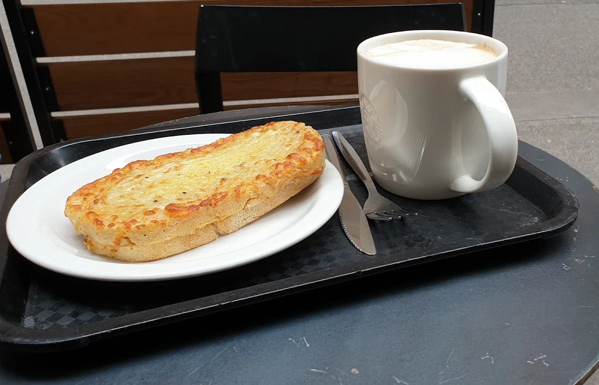 Cheese Toast and Cappuccino