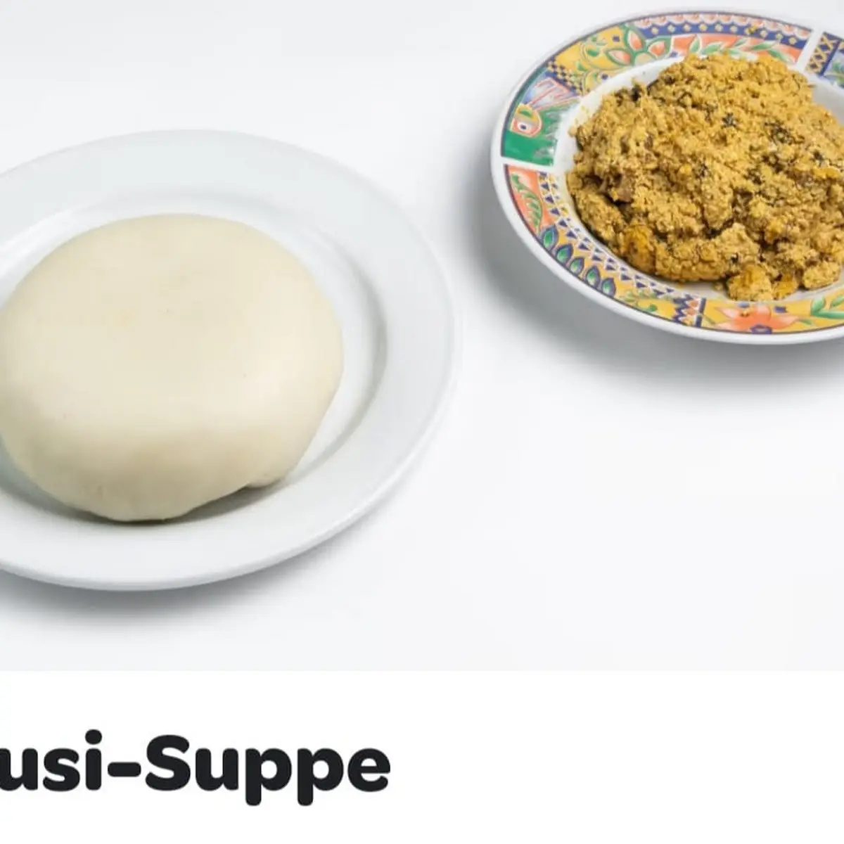 Pounded Yam with Any Soup of Your Choice Fish Meat Und Super Digital Food Assorted