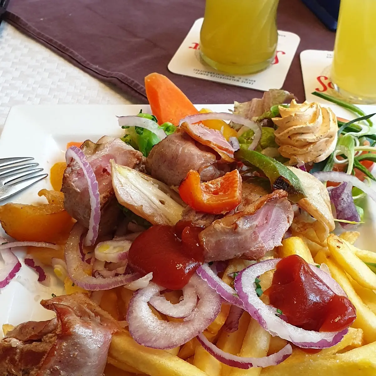 Grillspiess Mit Leckerem Gemüse