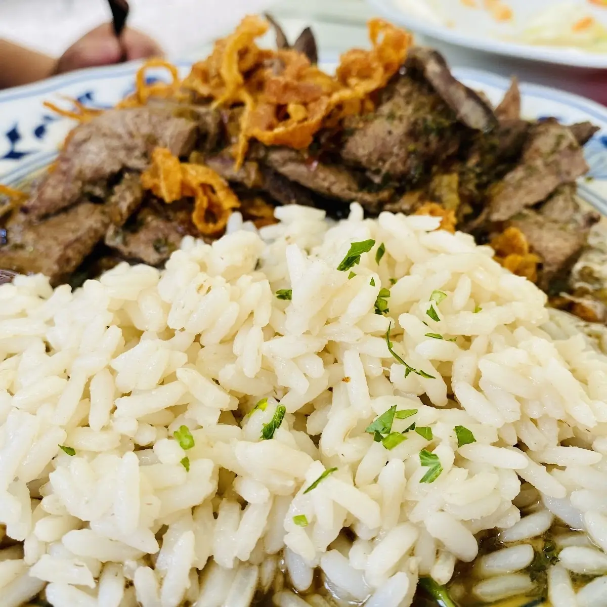 Geröstete Leber Mit Reis