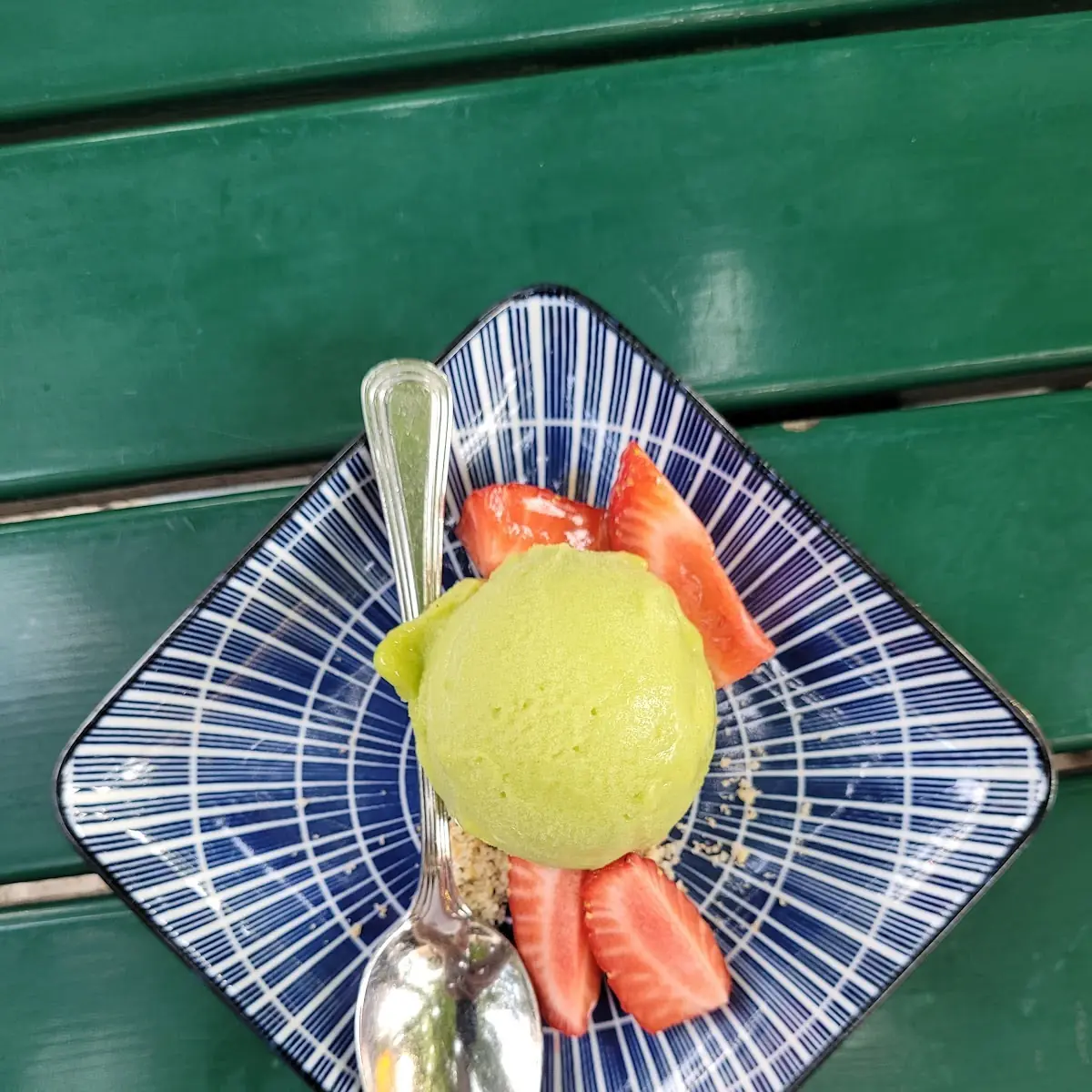 Basilikumsorbet