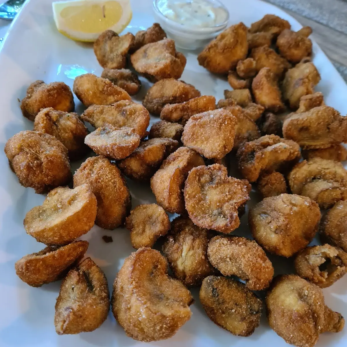Gebackene Champignons