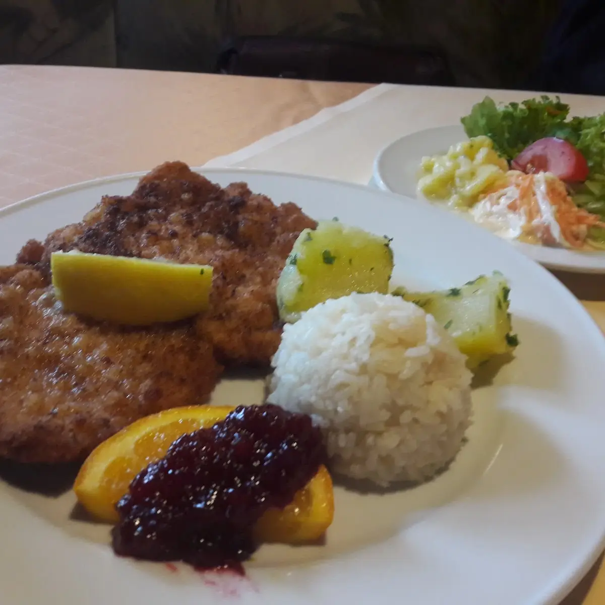 Schnitzel Wiener Art Mit Reis