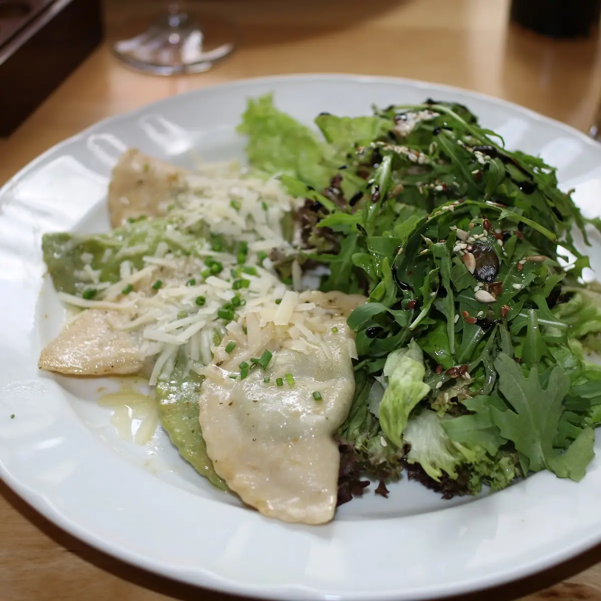 Ravioli Spinach and Cheese Plate