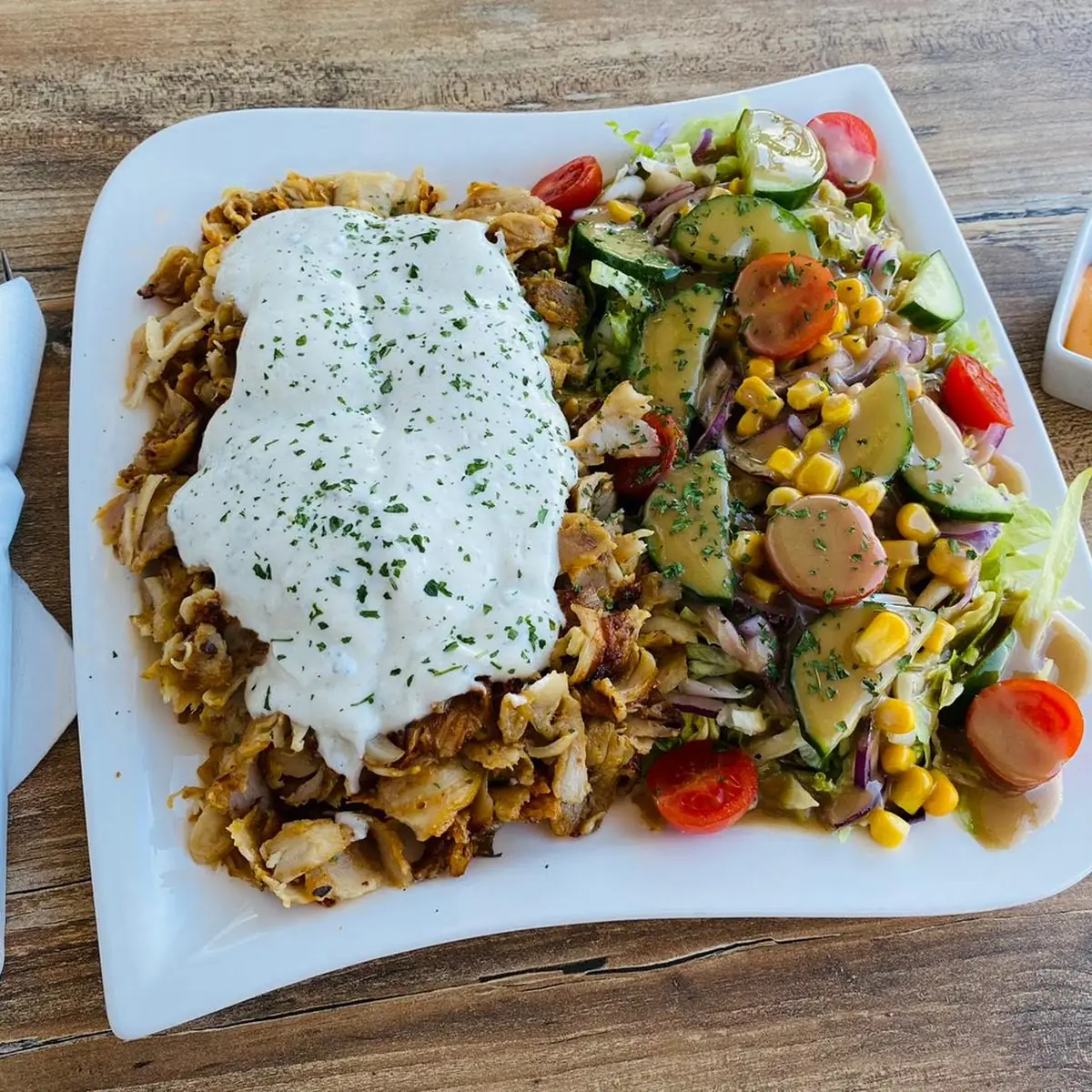 Kebap Teller Mit Salat
