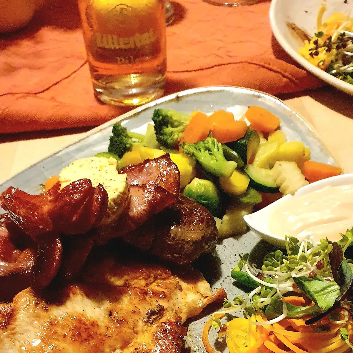 Grillteller Mit Gemüse