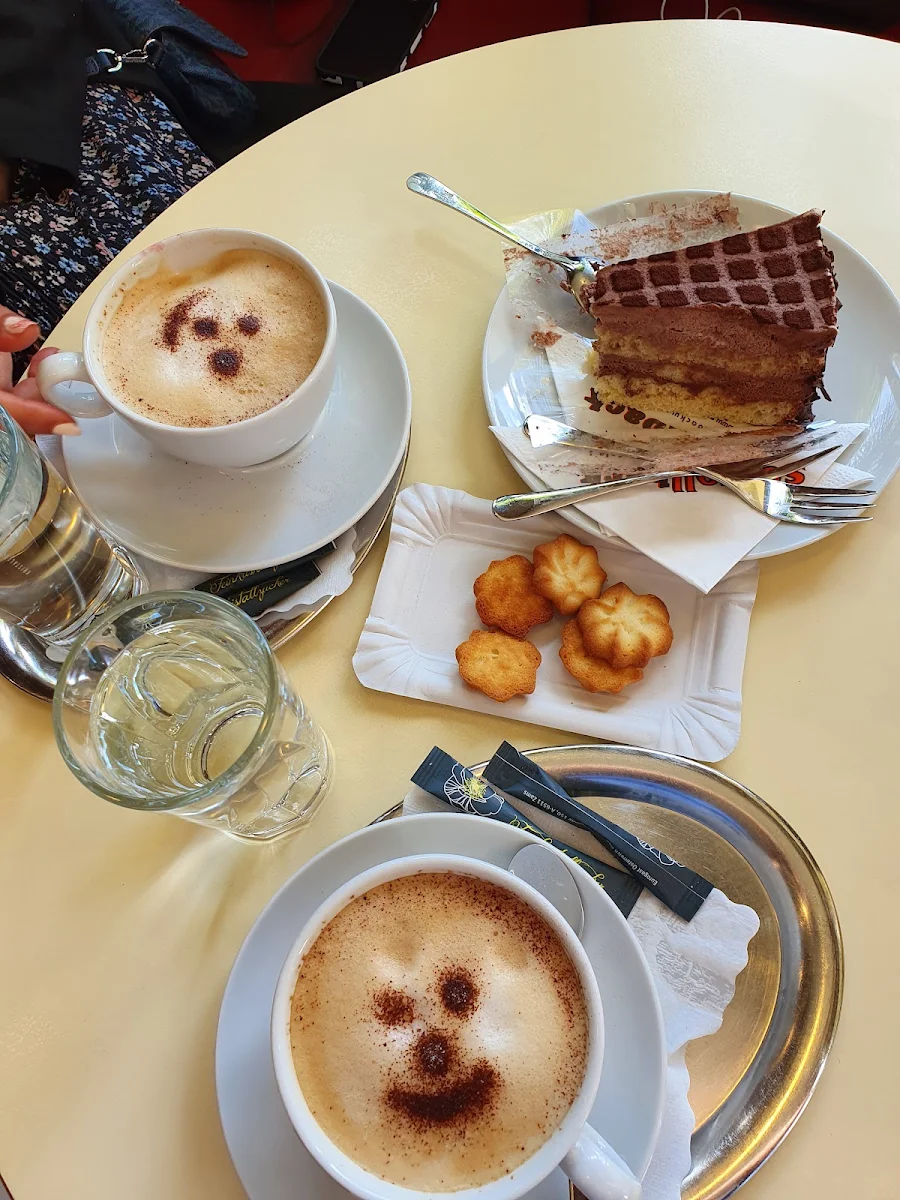Chocolate Cake and Cappuccino