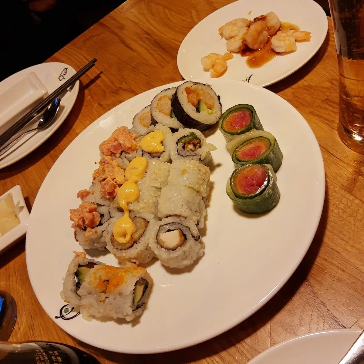 Tablet Lunch Diverse Sushi Sorten