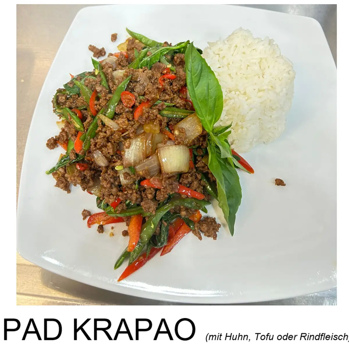 Fried Chilli and Basil with Chicken or Pork