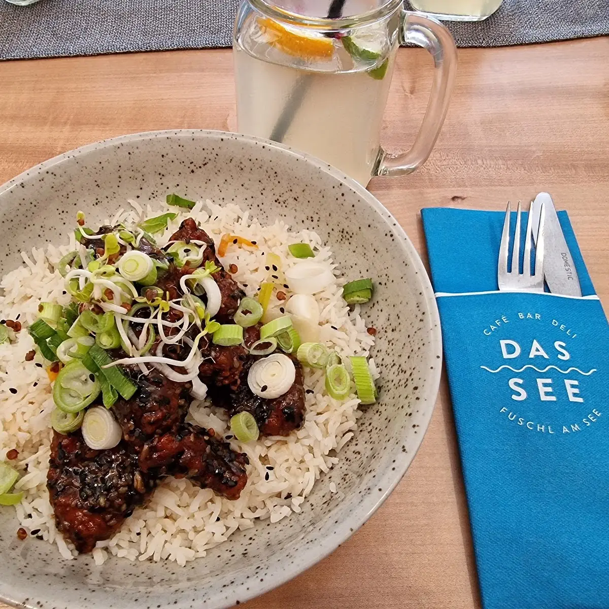 Fried Sticky Chicken Rice Bowl