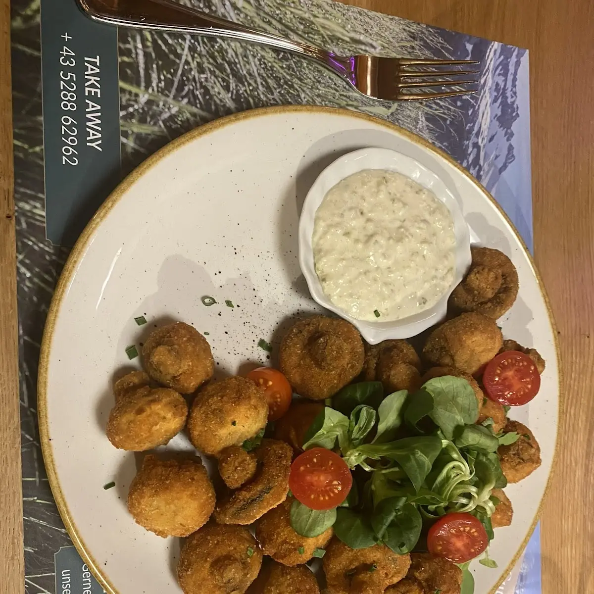 Gebackene Champignons