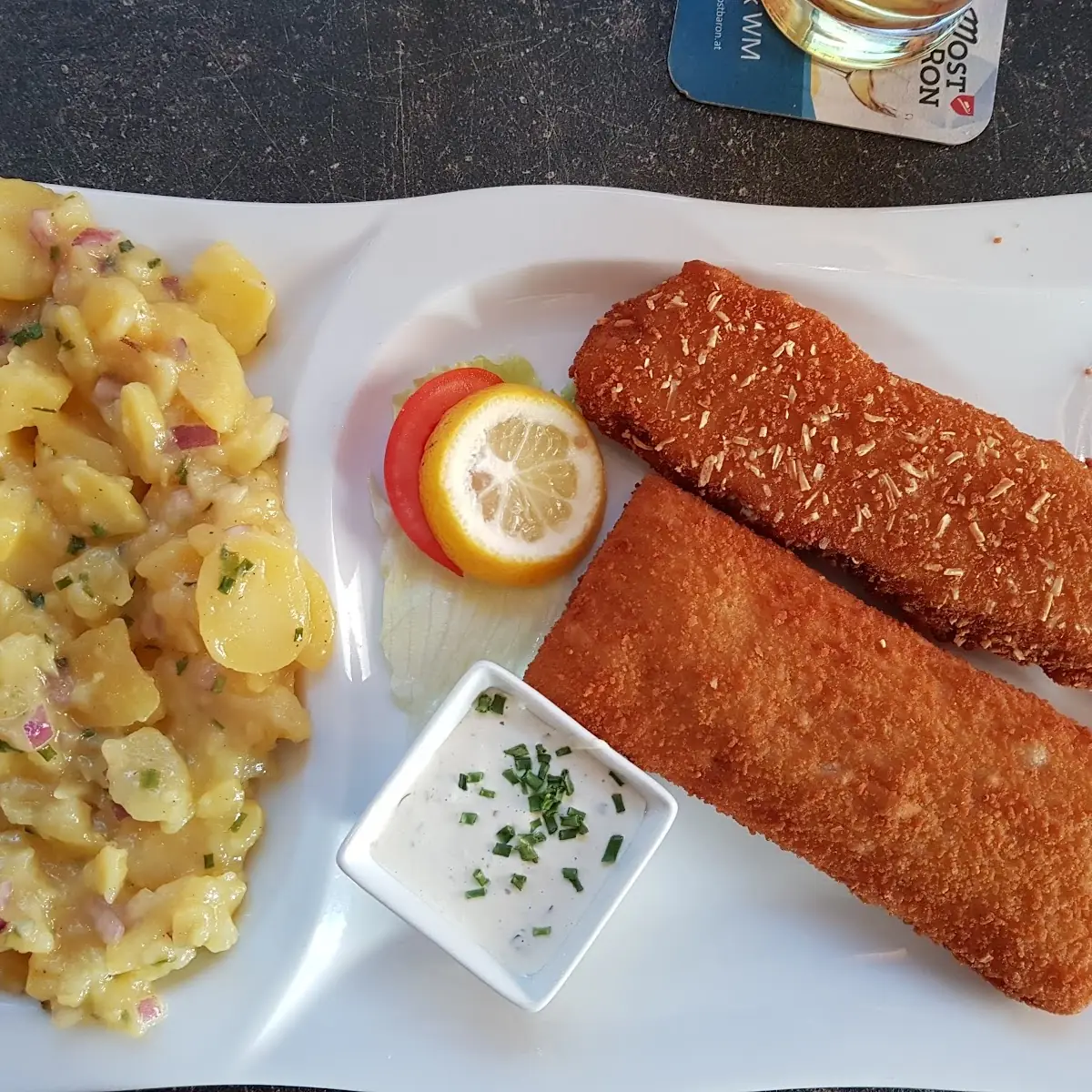 2erlei Fisch Mit Kartoffelsalat