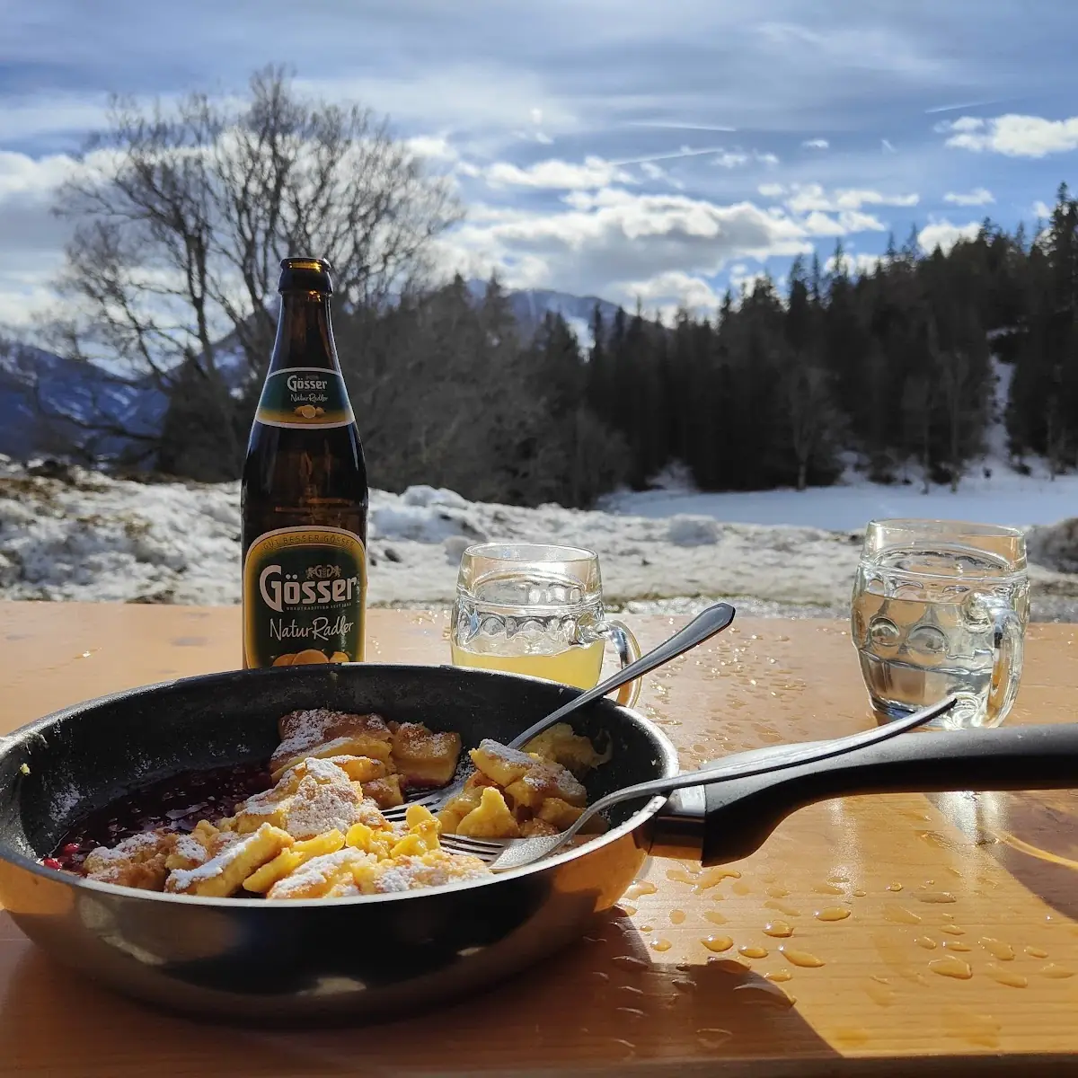 Flambierter Kaiserschmarren Glutenfrei