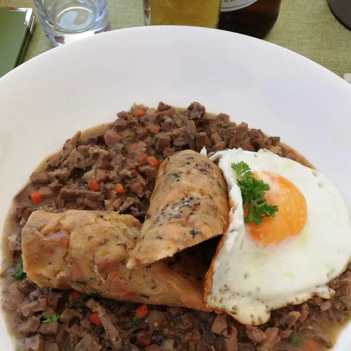 Lüngerl Mit Knödel Und Spiegelei