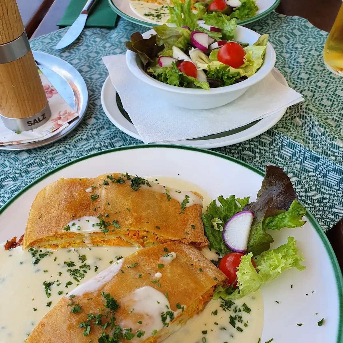 Süßkartoffel-karottenstrudel
