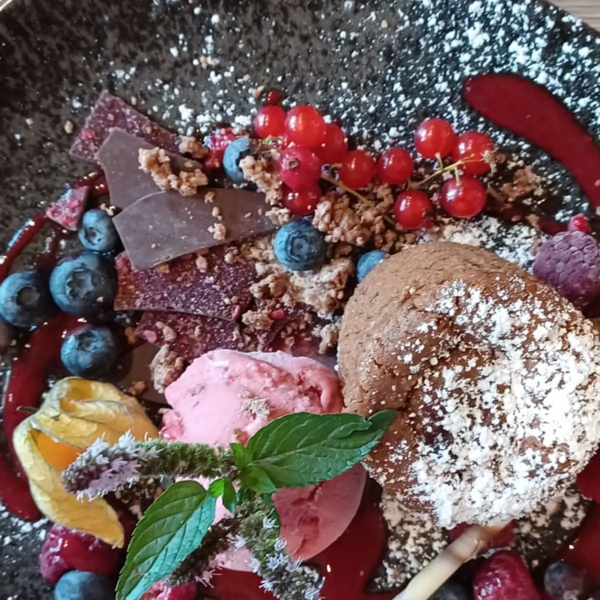 Warmer Schokokuchen