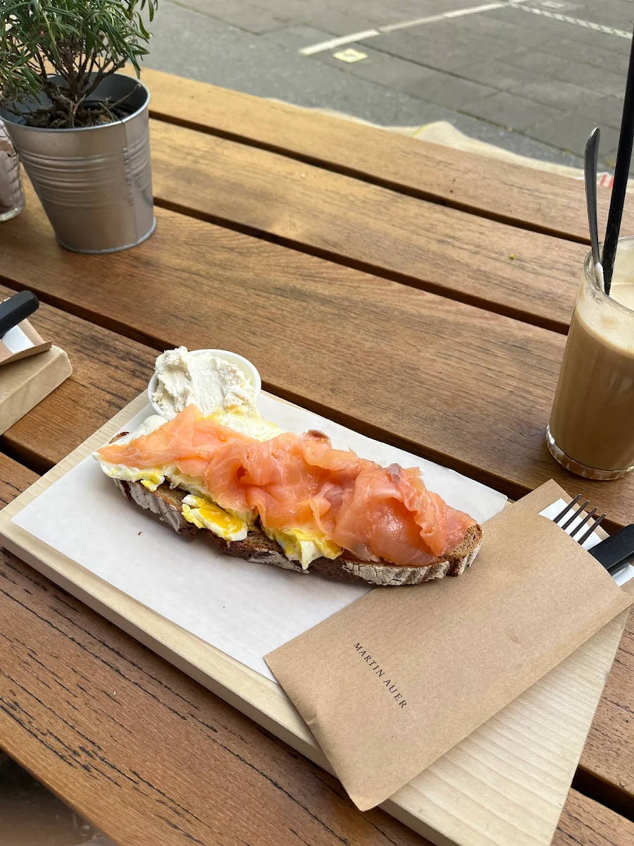 Bread Eggs and Salmon