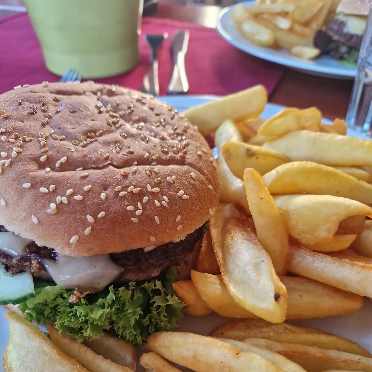 Burger and Fries
