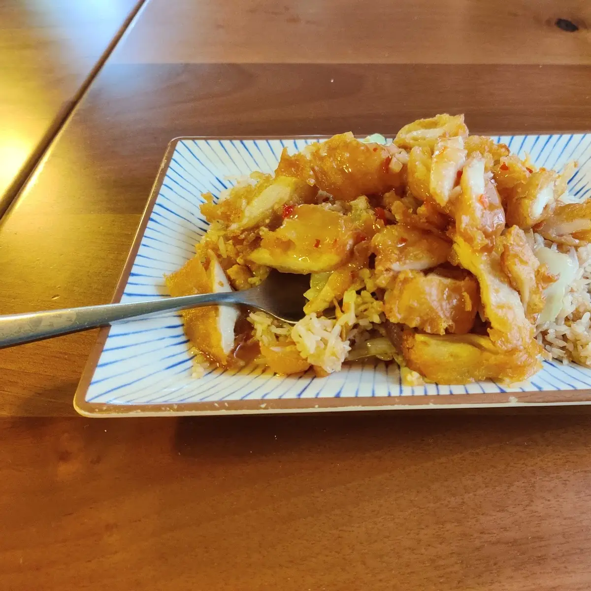 Egg Rice and Crispy Chicken
