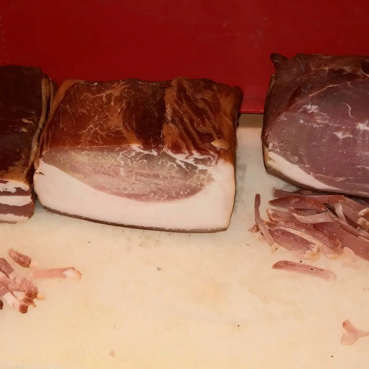 Frisch Geselchter Speck