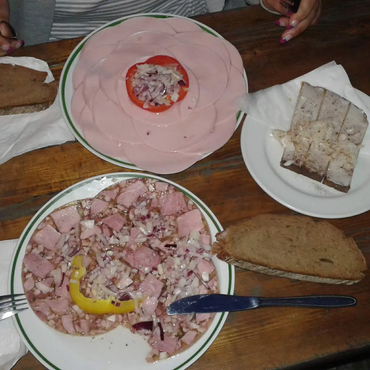 Saure Wurst Presswurst Schmalzbrot