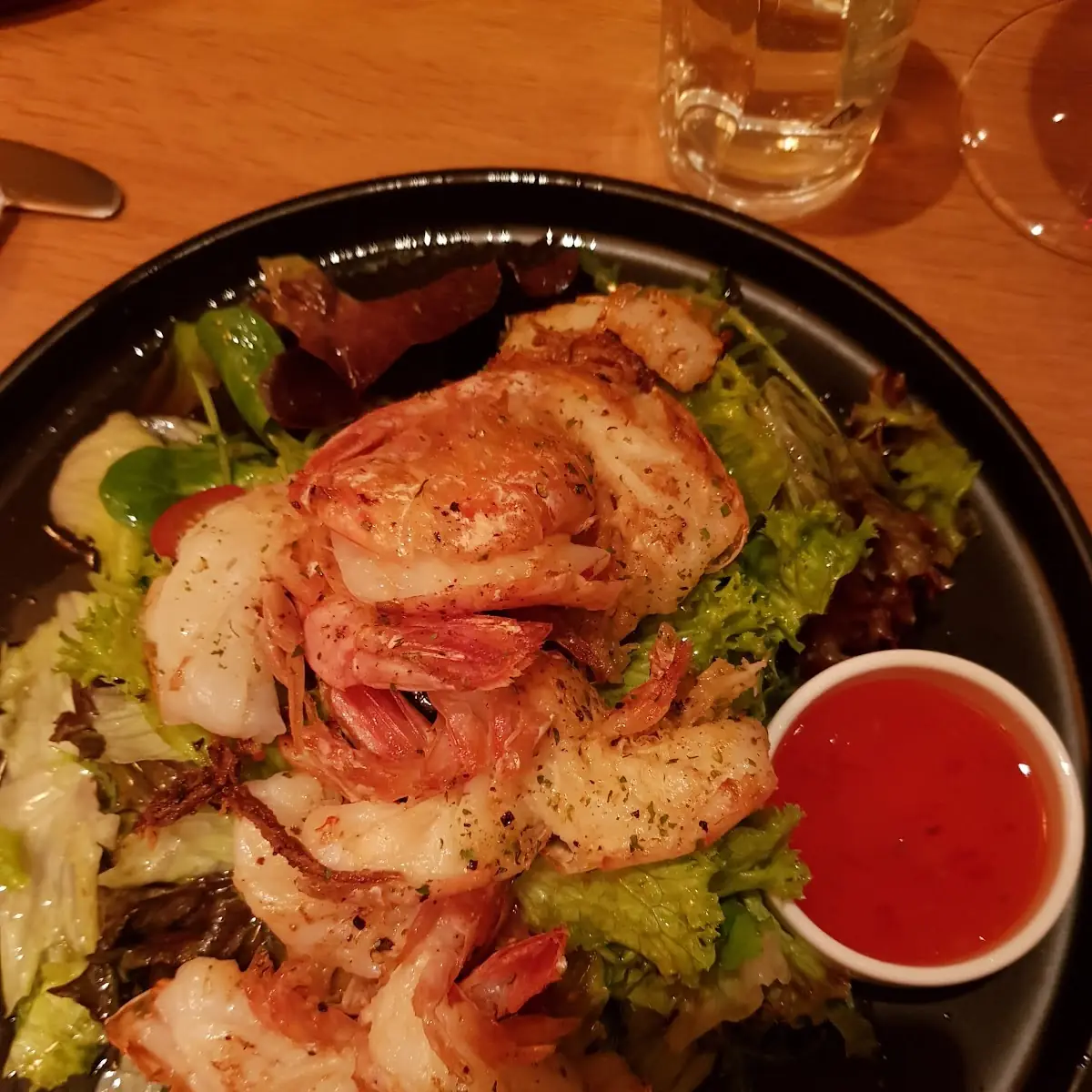 Gemischter Salat Mit Garnelen