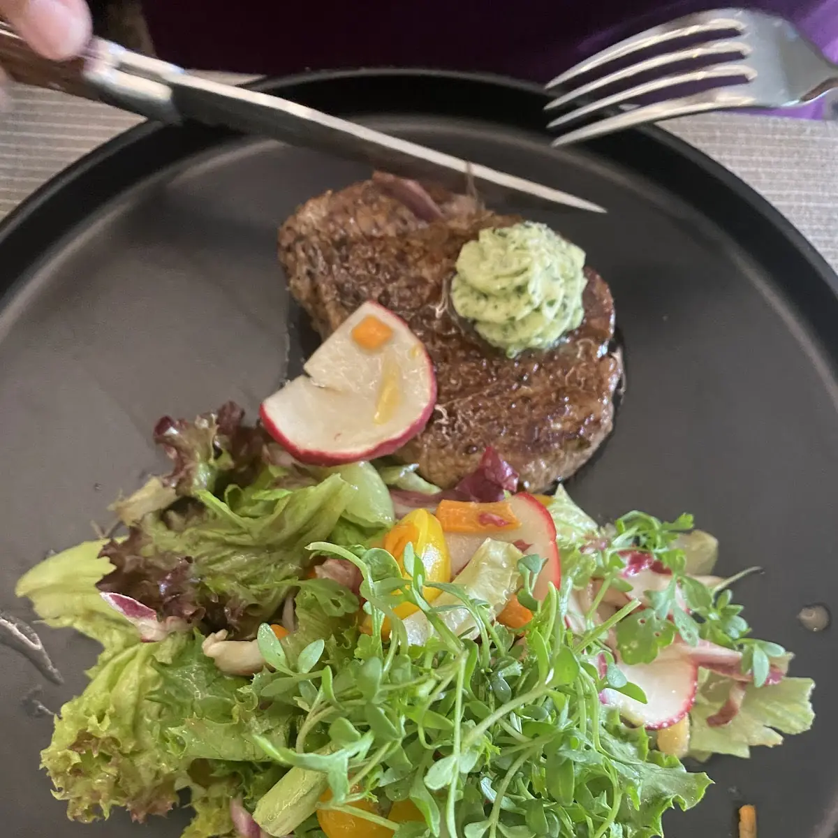 Lady Steak with Salad