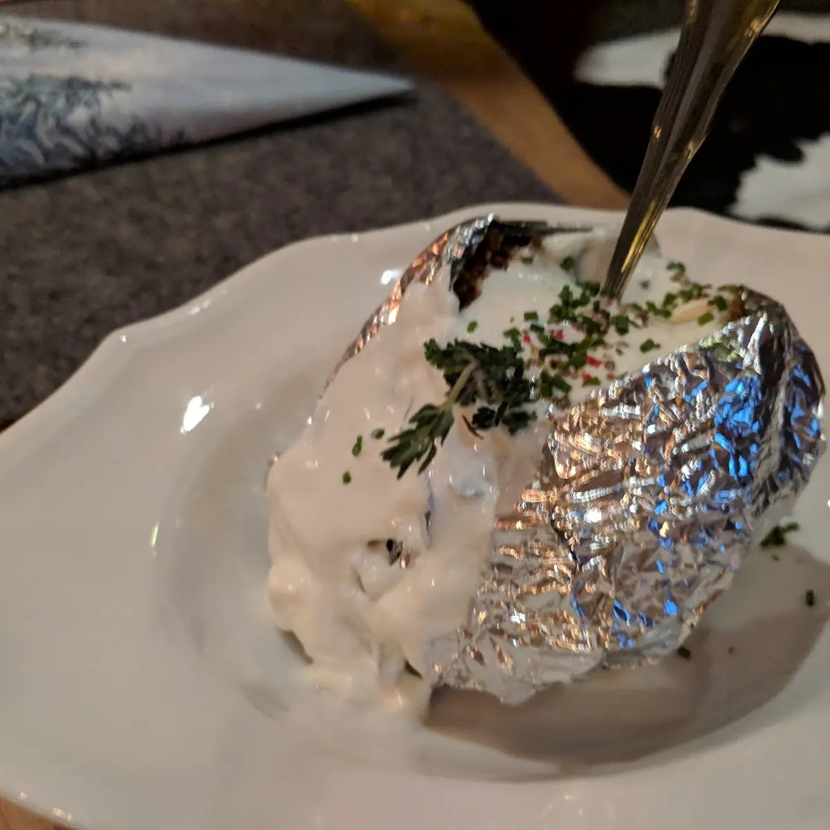 Ofenkartoffel Mit Spur Cream