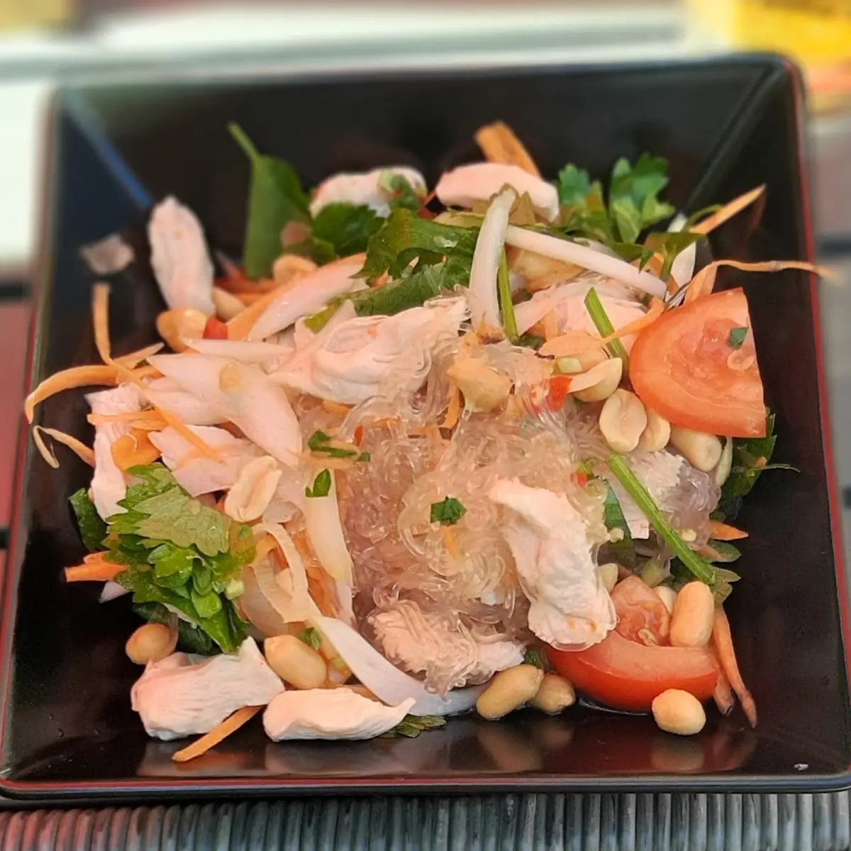 Glasnudelsalat Mit Huhn
