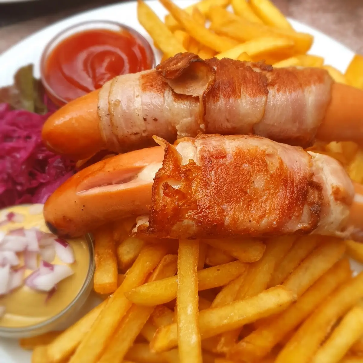 Wurstel Bacon Wrapped Sausages