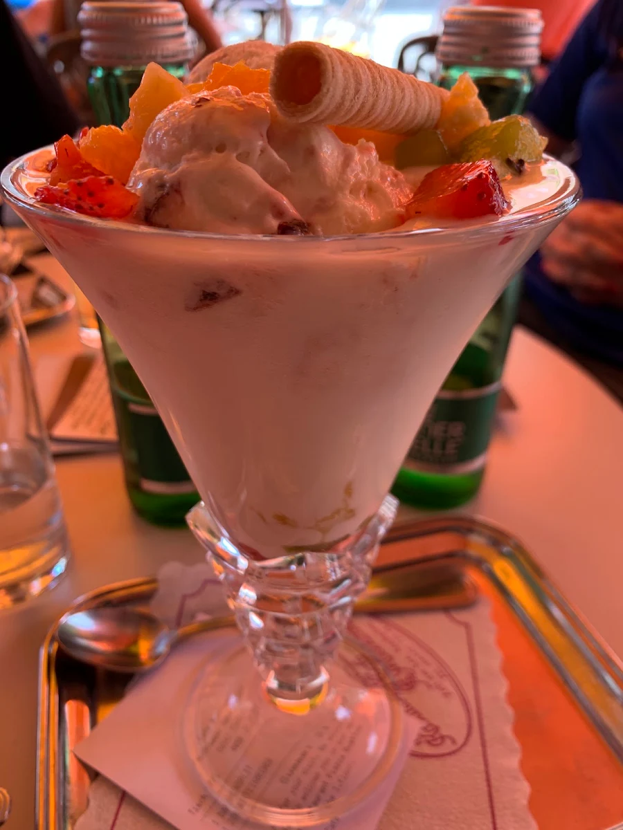 Yoghurt with Ice Cream and Fruits