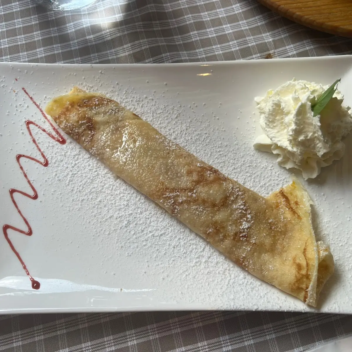 Homemade Curd Strudel with Custard-Sauce