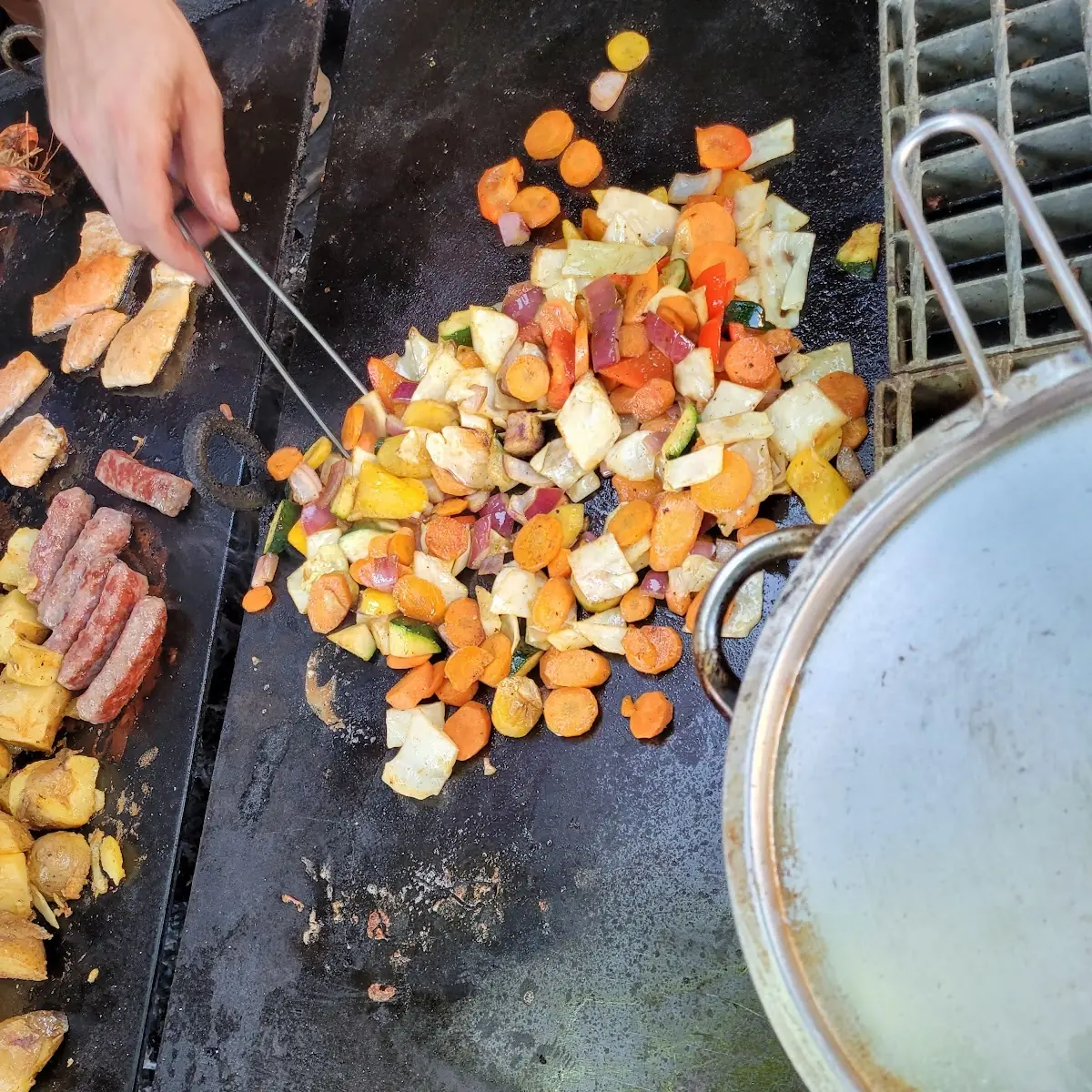 Gemüse Auf Dem Grill Vor Dem Servieren