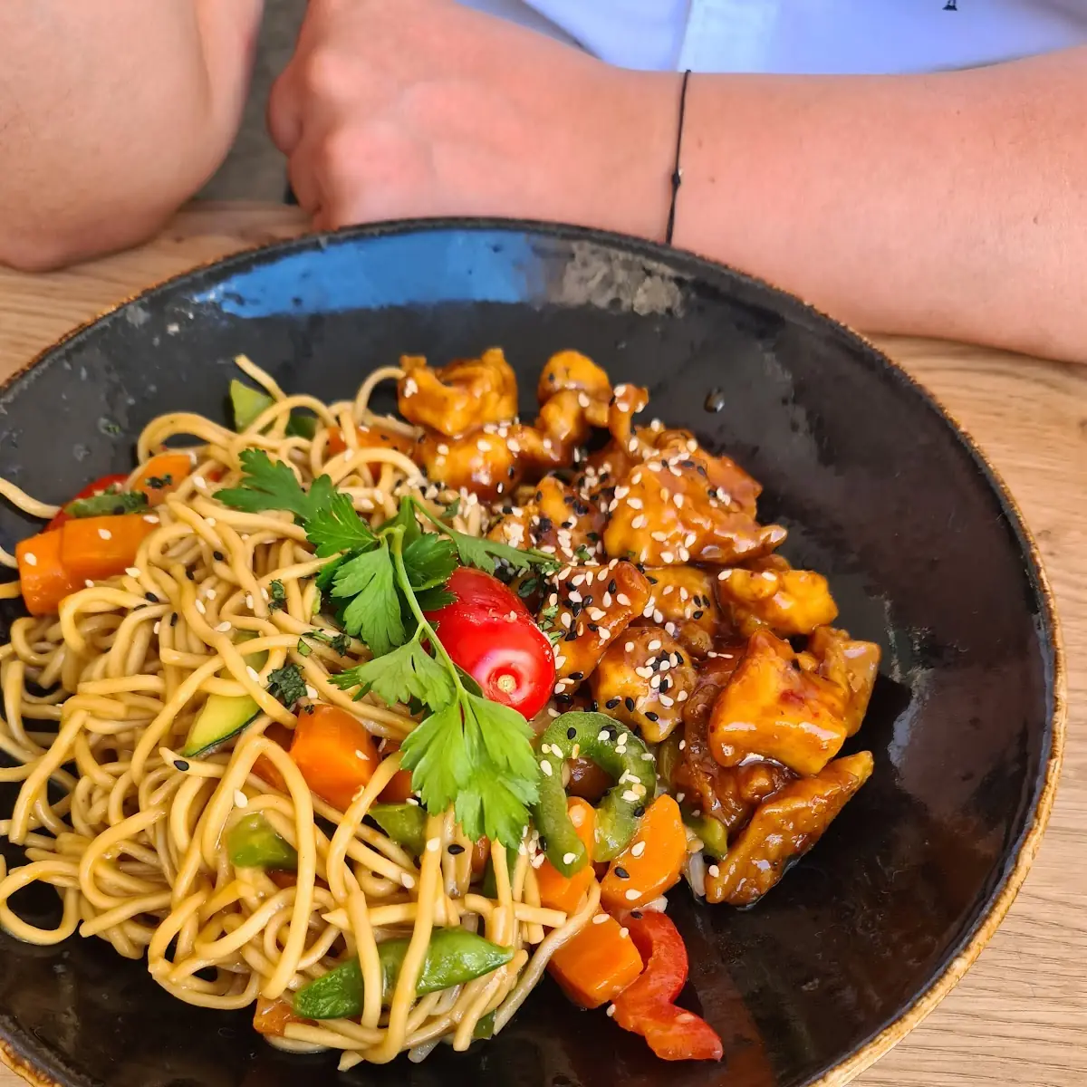 Chicken Teriyaki Mit Eiernudeln