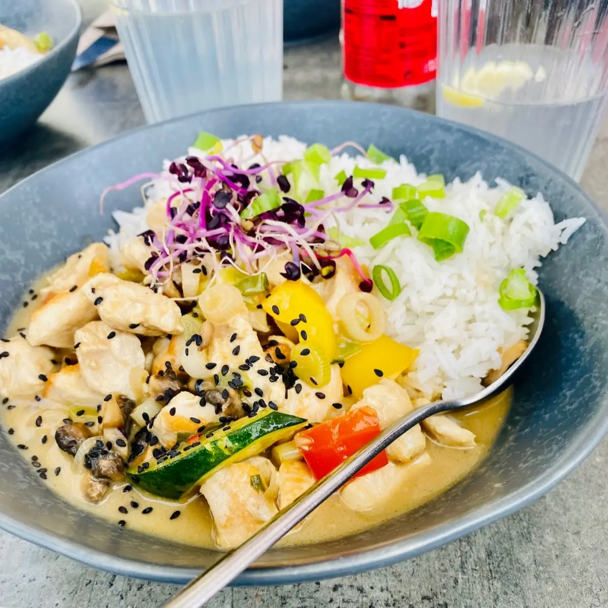 Kokos Curry Huhn