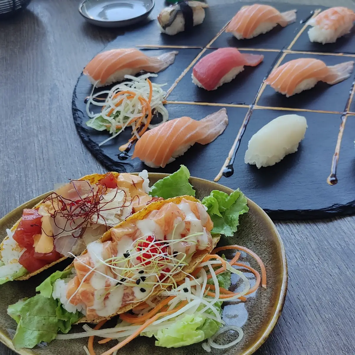 Sake Alaska Mit Sesammayo Taco