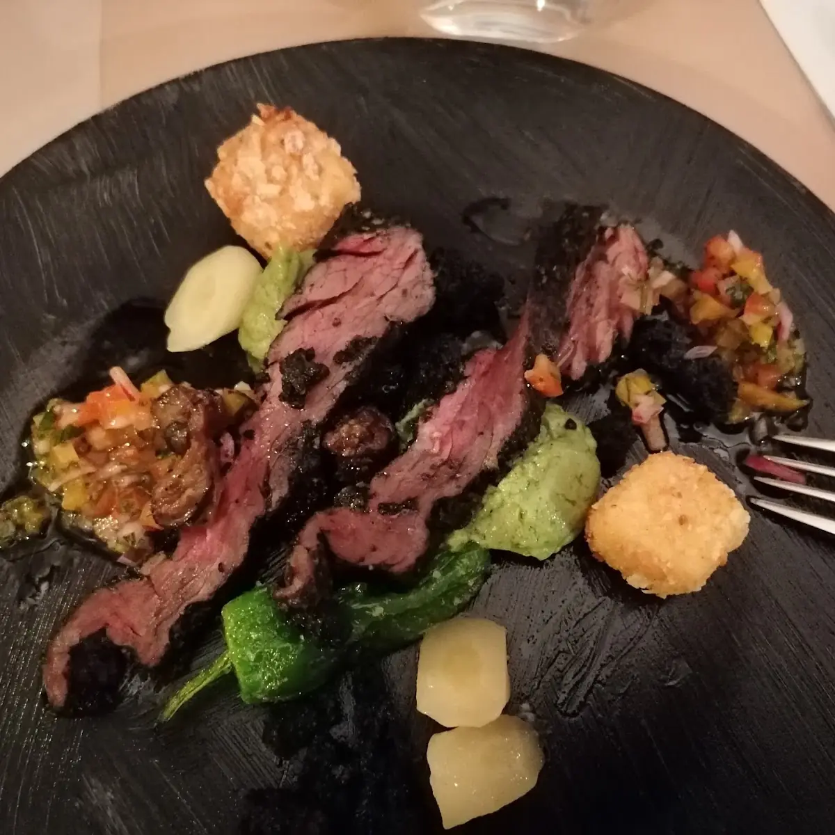 Steak Mit Kohlenstaub