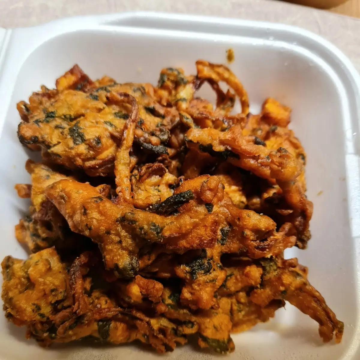 Pakora Kartoffel Spinat & Zwiebel