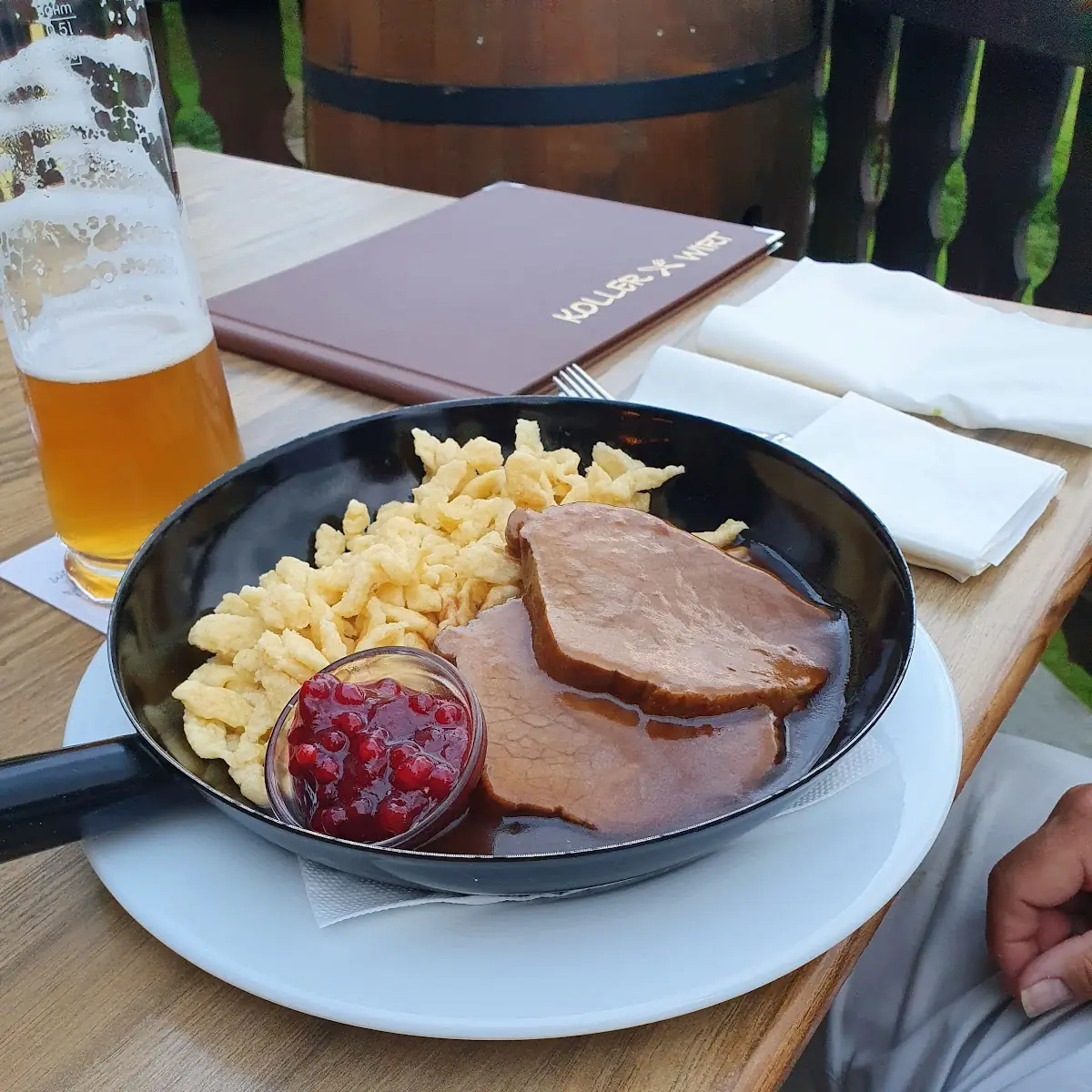Wildschweinbraten Mit Nockerl