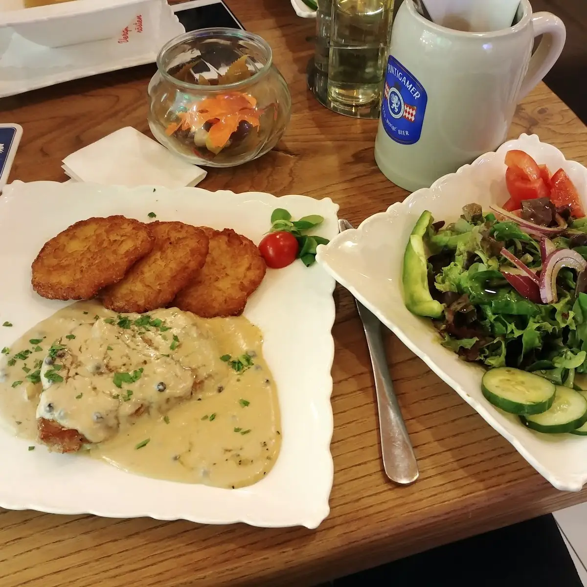 Pfefferrahmschnitzel