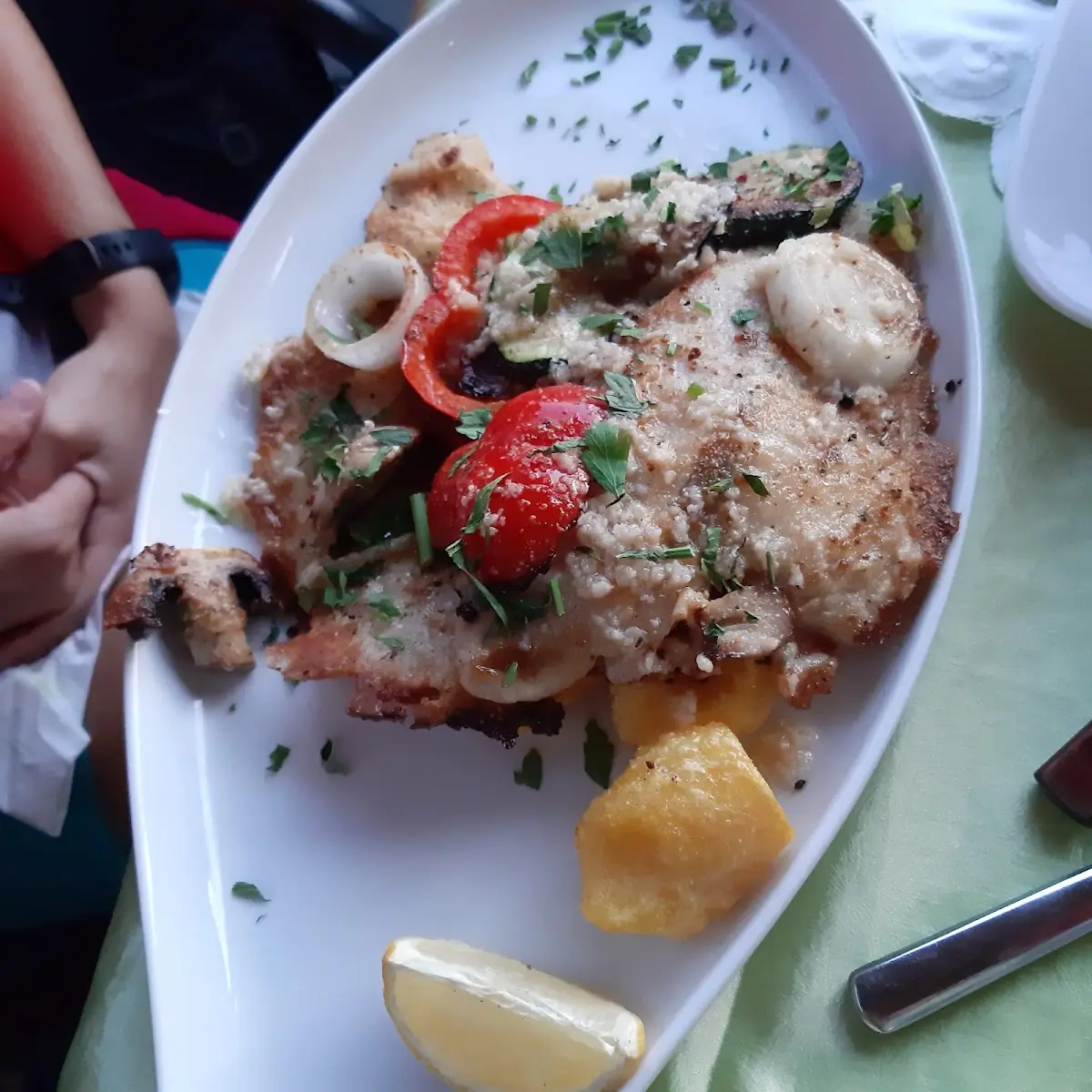 Gebratene Scholle Mit Grillgemüse
